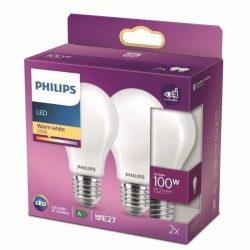 Philips ampoule LED Equivalent100W E27 Blanc chaud non dimmable,
