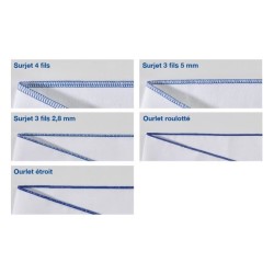 Surjeteuse BROTHER M343D - 2 aiguilles, bras libre, parcours d'enfilage simpl...