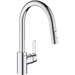 GROHE Robinet de cuisine évier Get, robinet avec douchette extractible, bec e...