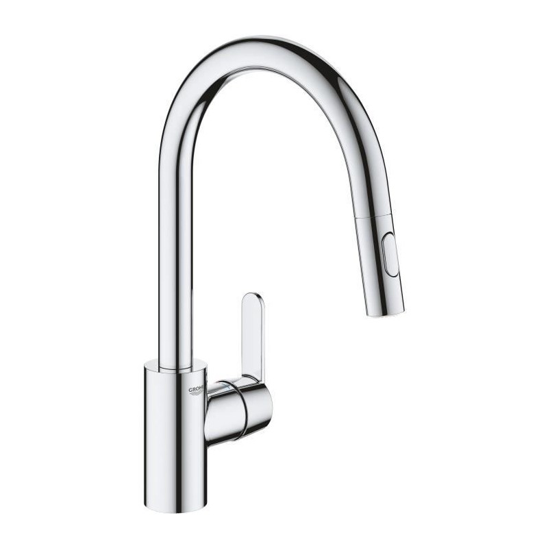 GROHE Robinet de cuisine évier Get, robinet avec douchette extractible, bec e...