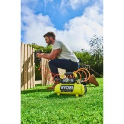 RYOBI - Compresseur a cuve 18V ONE+ - 3,8 L / 0,6 CV - 8 bars - R18AC-0