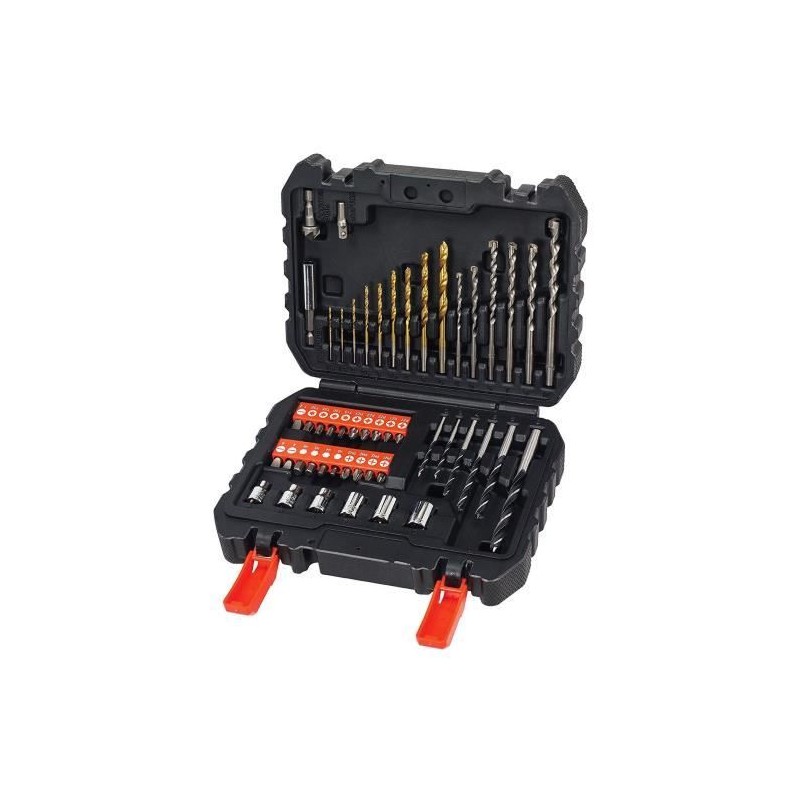 Coffret perçage vissage - BLACK+DECKER - A7188-XJ - 50 accessoires - forets, ...