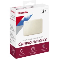 Disque dur externe - TOSHIBA - CANVIO ADVANCE - 2 To - Blanc - Logiciels de s...