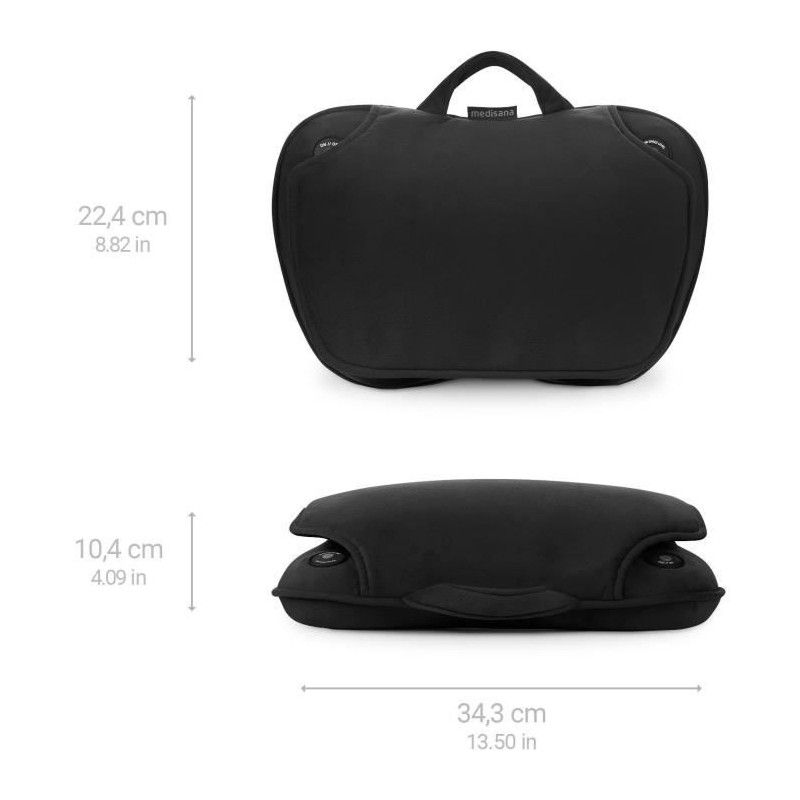 MEDISANA MC 850 - Coussin de massage Shiatsu épaules, dos, jambes et cou - 2 ...