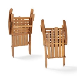 Fauteuil de jardin Adirondack pliable en bois d'Acacia FSC - 72,5 x 89,5 x H....