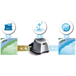 Stérilisateur au sel INTEX QS1200 pour piscine jusqu'a 56,8 m³ avec systeme d...