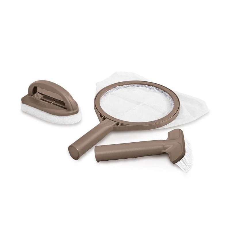 Kit d'entretien pour Spa - Intex - 28004 - Avec brosse incurvée et filet en m...