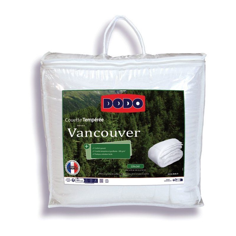 DODO Couette tempérée Vancouver - 220 x 240 cm - Blanc
