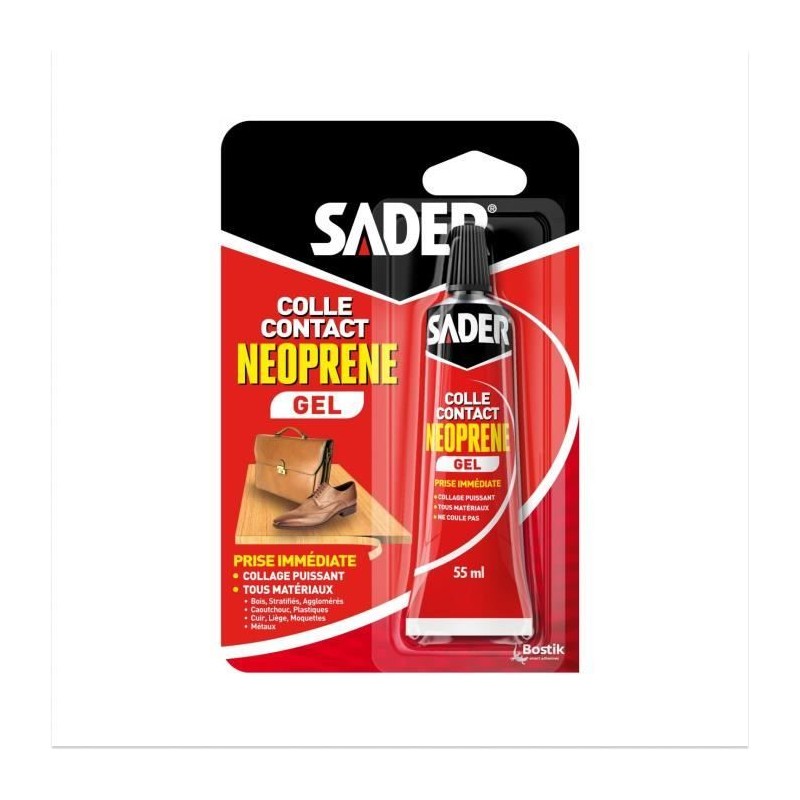 Colle contact néoprene gel extra forte - SADER - Tous matériaux - Prise imméd...