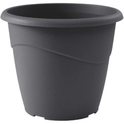 Pot de fleurs rond non percé - EDA - MARINA - 23 L - Ø 40 x H 33,7 cm - Gris ...