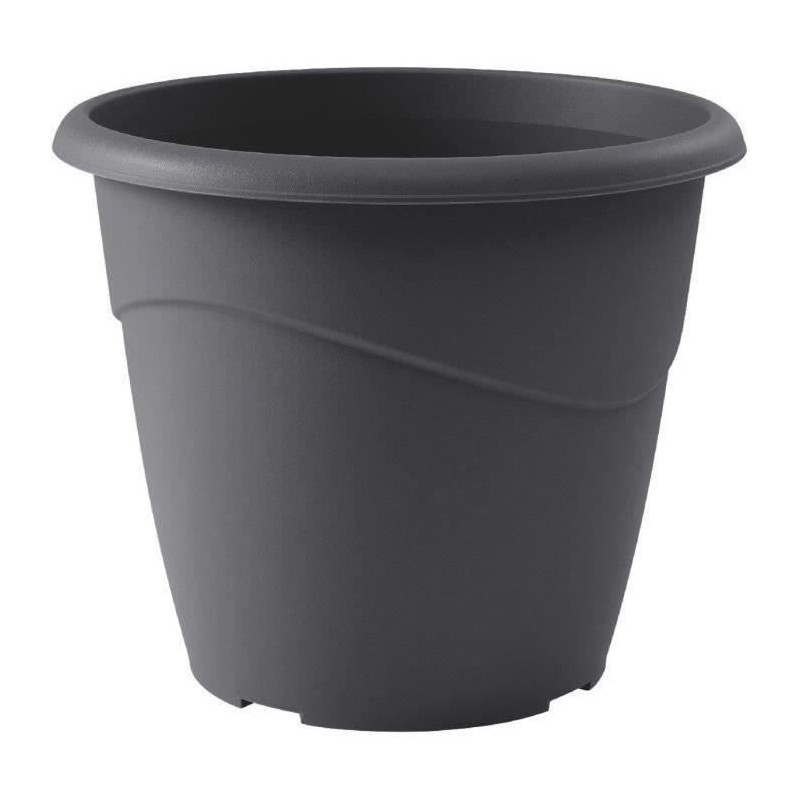 Pot de fleurs rond non percé - EDA - MARINA - 23 L - Ø 40 x H 33,7 cm - Gris ...