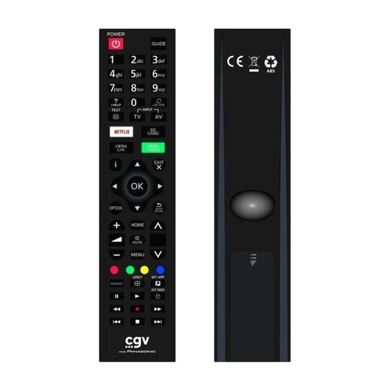 Télécommande de remplacement - CGV - FIDELIO Panasonic - Pour téléviseurs Pan...