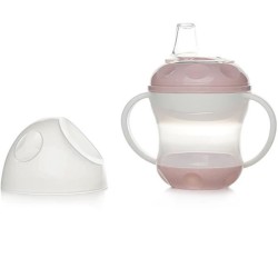 THERMOBABY Tasse anti-fuites + couv - Rose poudré