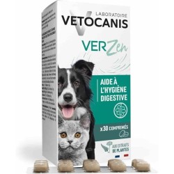 Comprimés contre les vers intestinaux - VETOCANIS - VerZen - Pour chien et ch...