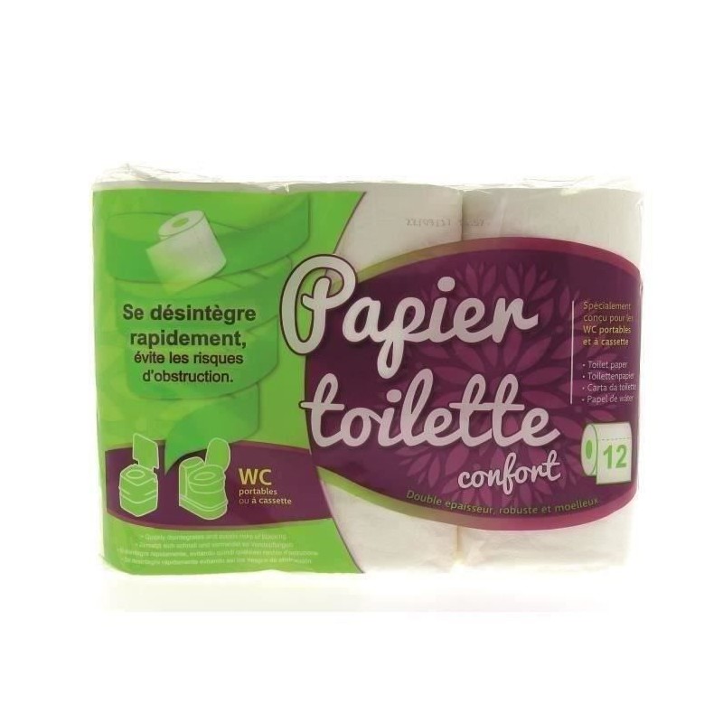 Papier toilette WC chimique 12 rouleaux