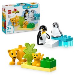 LEGO DUPLO Ma ville 10442 Familles d'animaux sauvages : pingouins et lions - ...
