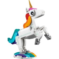 LEGO Creator 3-en-1 31140 La Licorne Magique, Jouet Hippocampe et Paon,  Figu...