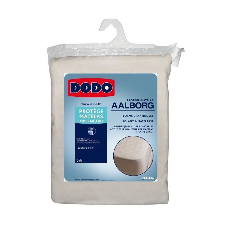 DODO Protege matelas Aalborg - Matelassé et imperméable - 180x200 cm
