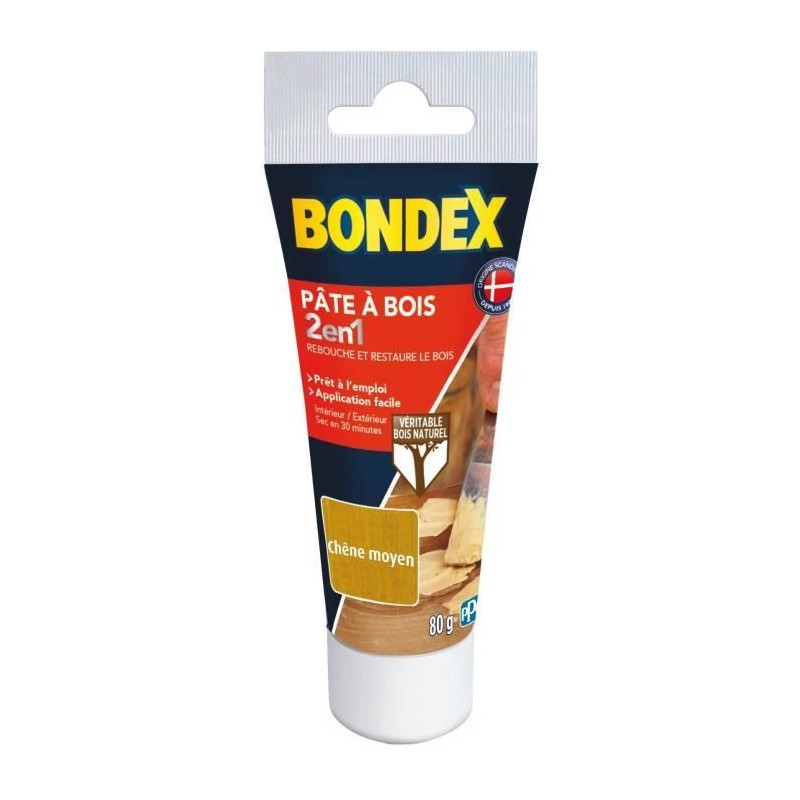 Pâte a bois chene moyen - BONDEX - 420479 - 80 g