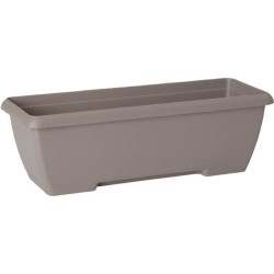 Jardiniere - GARDEN ID Teramo - Taupe 60 cm - Solidité - Réserve d'eau intégr...