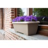 Jardiniere - GARDEN ID Teramo - Taupe 60 cm - Solidité - Réserve d'eau intégr...