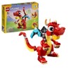 LEGO 31145 Creator 3en1 Le Dragon Rouge Jouet avec 3 Figurines d'Animaux, don...