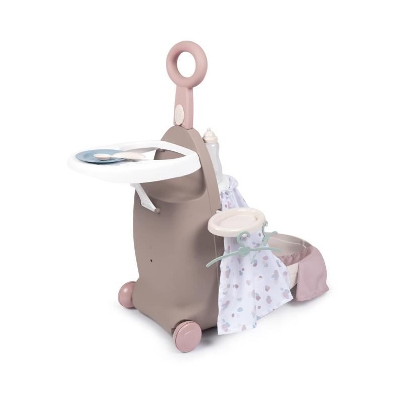 Valise Nurserie 3 en 1 - Baby Nurse - Pour Poupons jusqu'a 42cm - Beige/Rose/...