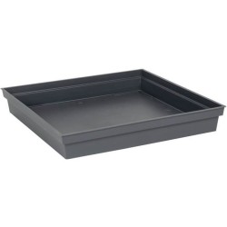 Soucoupe Carrée 40 cm - EDA -Toscane - 40 x 40 x H. 5,9 cm - Gris Anthracite