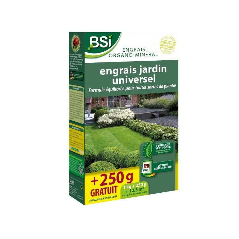 BSI - Engrais Bio - Universel - Végétaux Multiples - Gazon, Potager, Fleurs E...