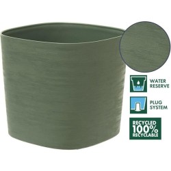 Pot avec réserve d'eau - GARDEN ID Respect - Vert-de-gris 20 x 20 cm - 100% d...