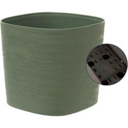 Pot avec réserve d'eau - GARDEN ID Respect - Vert-de-gris 20 x 20 cm - 100% d...