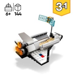 LEGO Creator 3-en-1 31134 La Navette Spatiale, Jouet Figurine Astronaute avec...