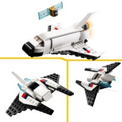 LEGO Creator 3-en-1 31134 La Navette Spatiale, Jouet Figurine Astronaute avec...