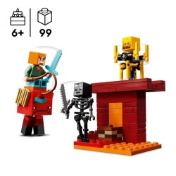 LEGO Minecraft 21266 La bataille de la lave du Nether - Jouet pour fans de je...