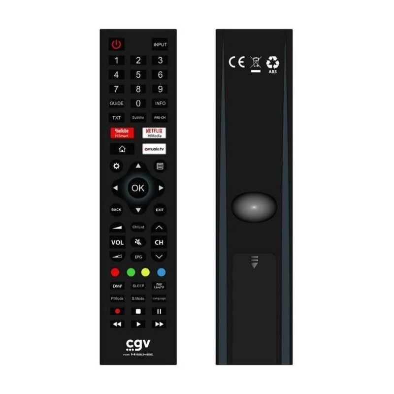 Télécommande de remplacement - CGV - FIDELIO Hisense - Pour téléviseurs Hisen...