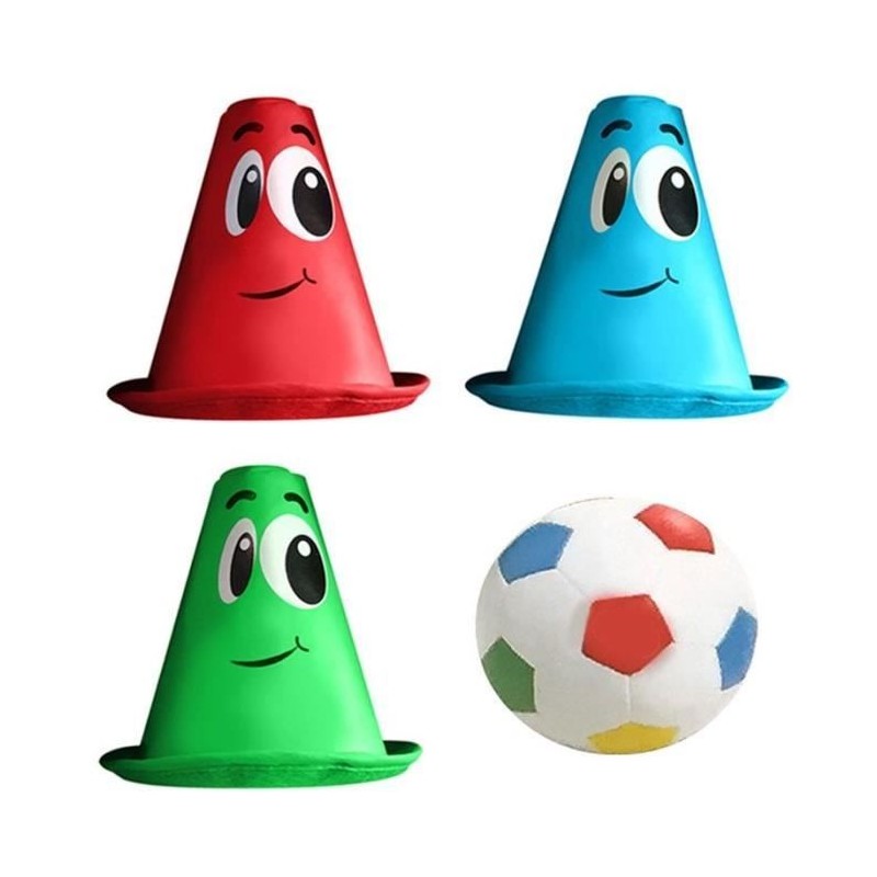 Set de Foot pré-scolaire - STAMP - Balle et 3 cônes - Mixte - A partir de 2 ans