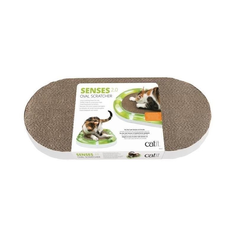 CAT IT Griffoir ovale Senses 2.0 - Pour chat 24,4cm x 48,8cm x 3,5cm