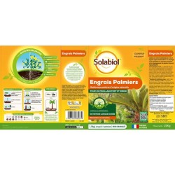 SOLABIOL Engrais palmiers et plantes méditerranéennes - 1,5kg - Jusqu'a 7 pal...