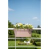 Jardiniere+crochet - GARDEN ID Star - Taupe 50 x 21 cm - Fixation facile - Ré...