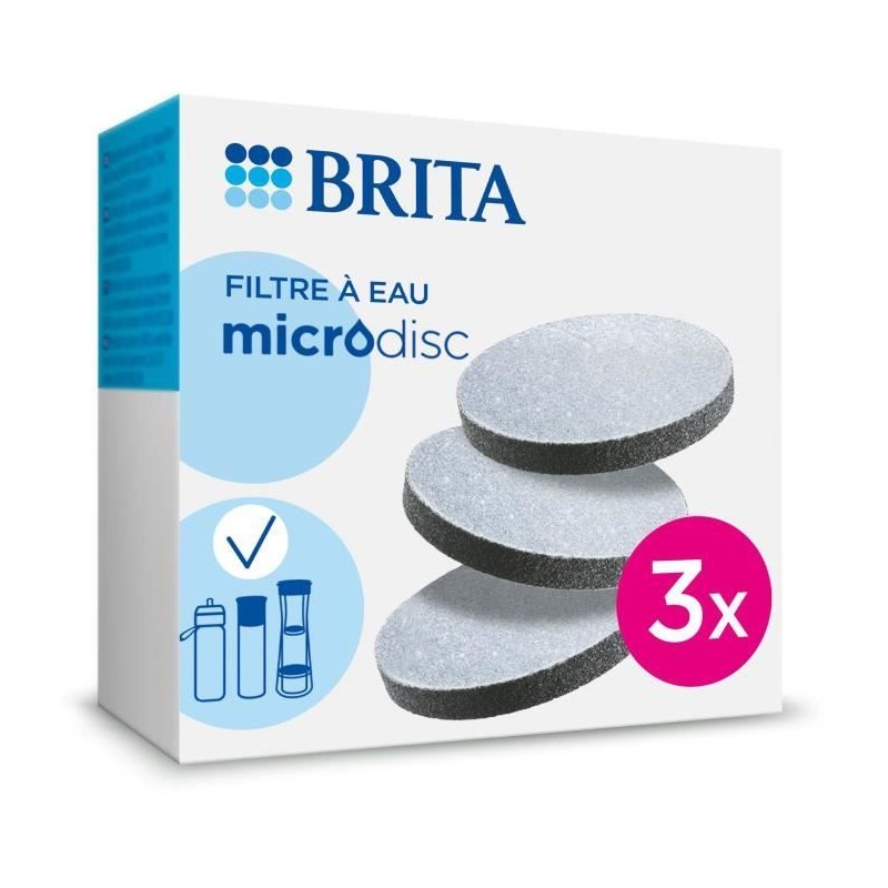 Cartouche BRITA - MiscroDisc - Pack de 3 filtres - 1 filtre = 1 mois de filtr...