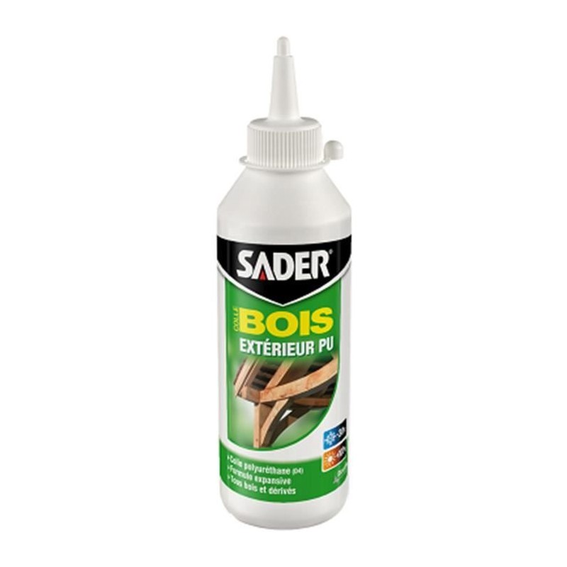 Colle bois extérieur - SADER - PU Polyuréthane - Ultra résistante - Humidité ...