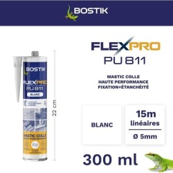Mastic colle/joint - BOSTIK - Flexpro PU811 - Tous matériaux - Intérieur/exté...