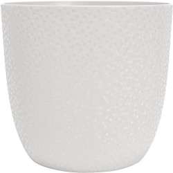 Cache-pot - EDA - OPALE - 14,8 L - Ø 29,5 x H.27,1 cm - Blanc ivoire