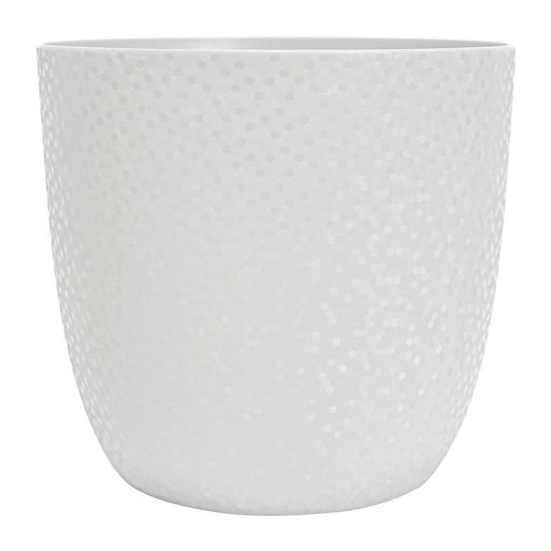 Cache-pot - EDA - OPALE - 14,8 L - Ø 29,5 x H.27,1 cm - Blanc ivoire