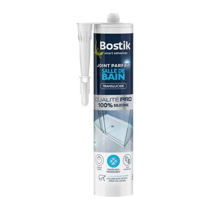 Mastic salle de bain - BOSTIK - Joint Parfait - Étanchéité silicone - Anti mo...