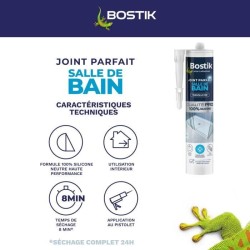 Mastic salle de bain - BOSTIK - Joint Parfait - Étanchéité silicone - Anti mo...