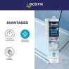 Mastic salle de bain - BOSTIK - Joint Parfait - Étanchéité silicone - Anti mo...