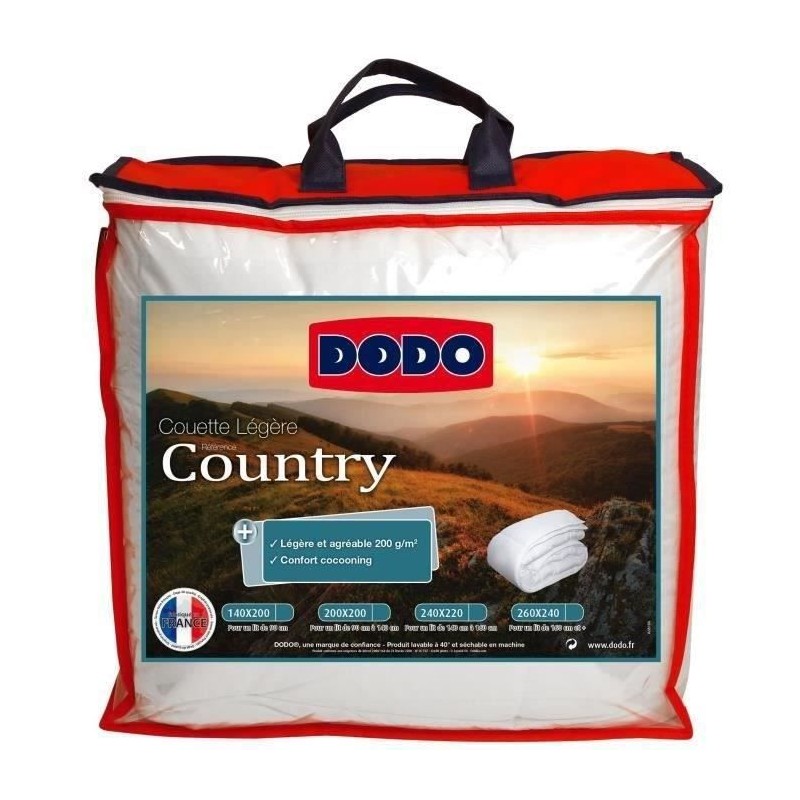 DODO Couette légere Country - 200 x 200 cm - Blanc