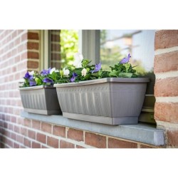 Jardiniere - GARDEN ID Terraflor - Anthracite 60cm - Solidité - Réserve d'eau...