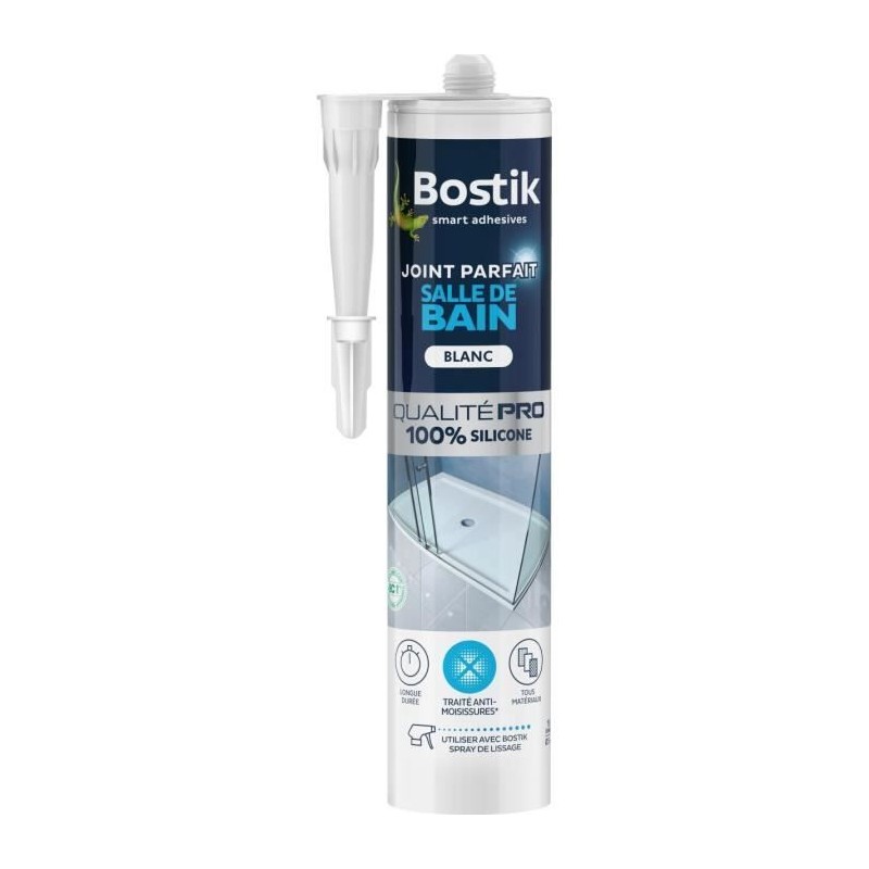 Mastic salle de bain - BOSTIK - Joint Parfait - Étanchéité silicone - Anti mo...
